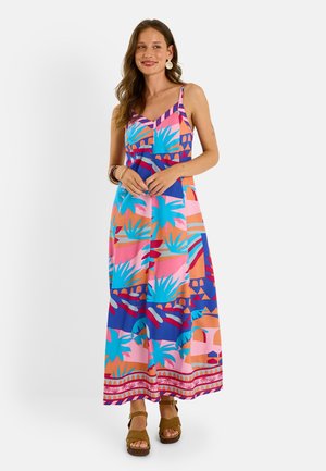 Grain de Malice, ROBE LONGUE IMPRIMÉE À BRETELLES - Vestido largo - bleu