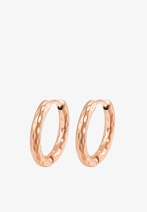 Hey Happiness, MOLTEN TEXTURE HOOP - Ohrringe - rose gold