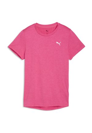 W TAD ESSENTIAL HEATHER TEE - Sport T-shirt - glowing pink heather- white