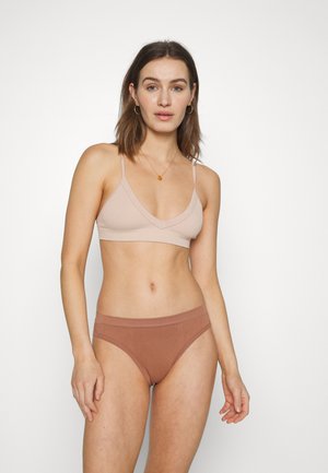 SEAMLESS CHUNKY TRIANGLE BRALETTE 2 PACK - Bustier - black/ new latte