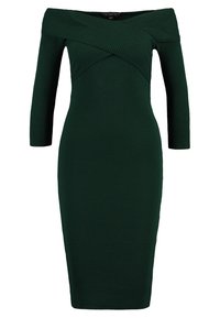 Dorothy Perkins Pletené šaty - dark green