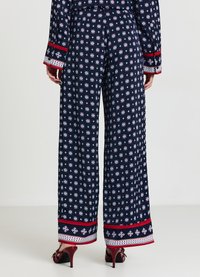 Calliope PALAZZO SIMIL FANTASIA - Pantalon classique - var blu notte