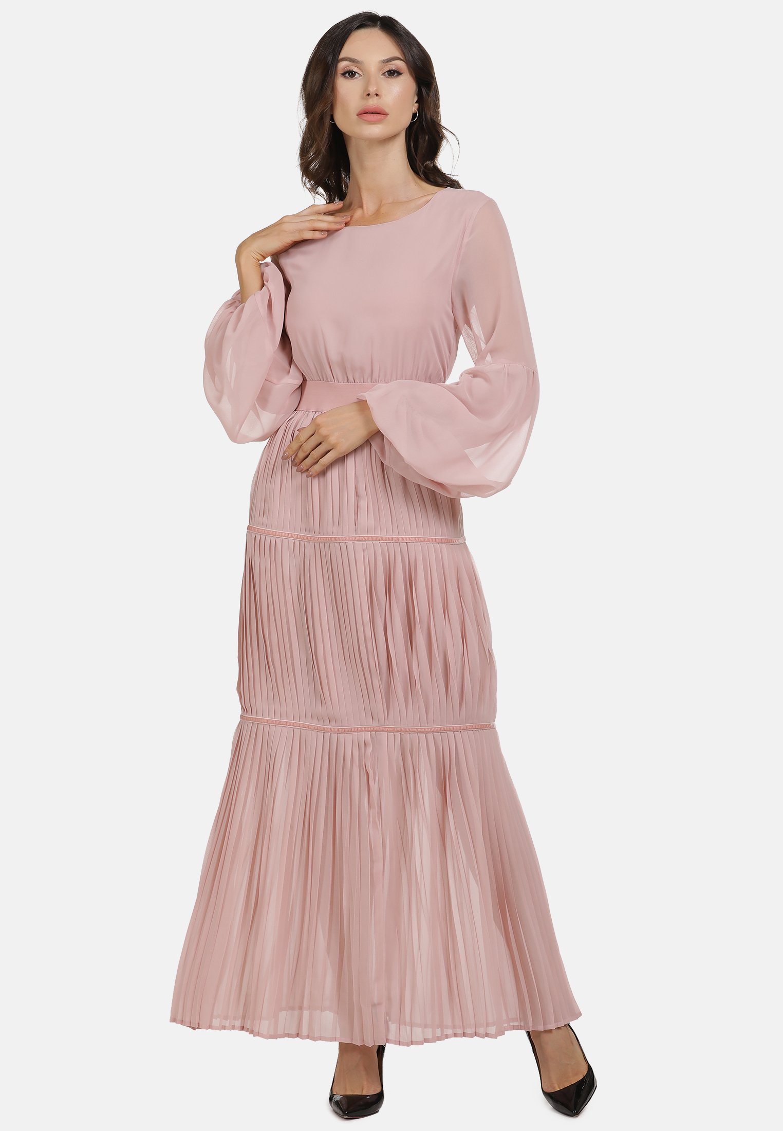 Faina Kleid Maxi Saty Rosa Svetle Ruzova Zalando Cz