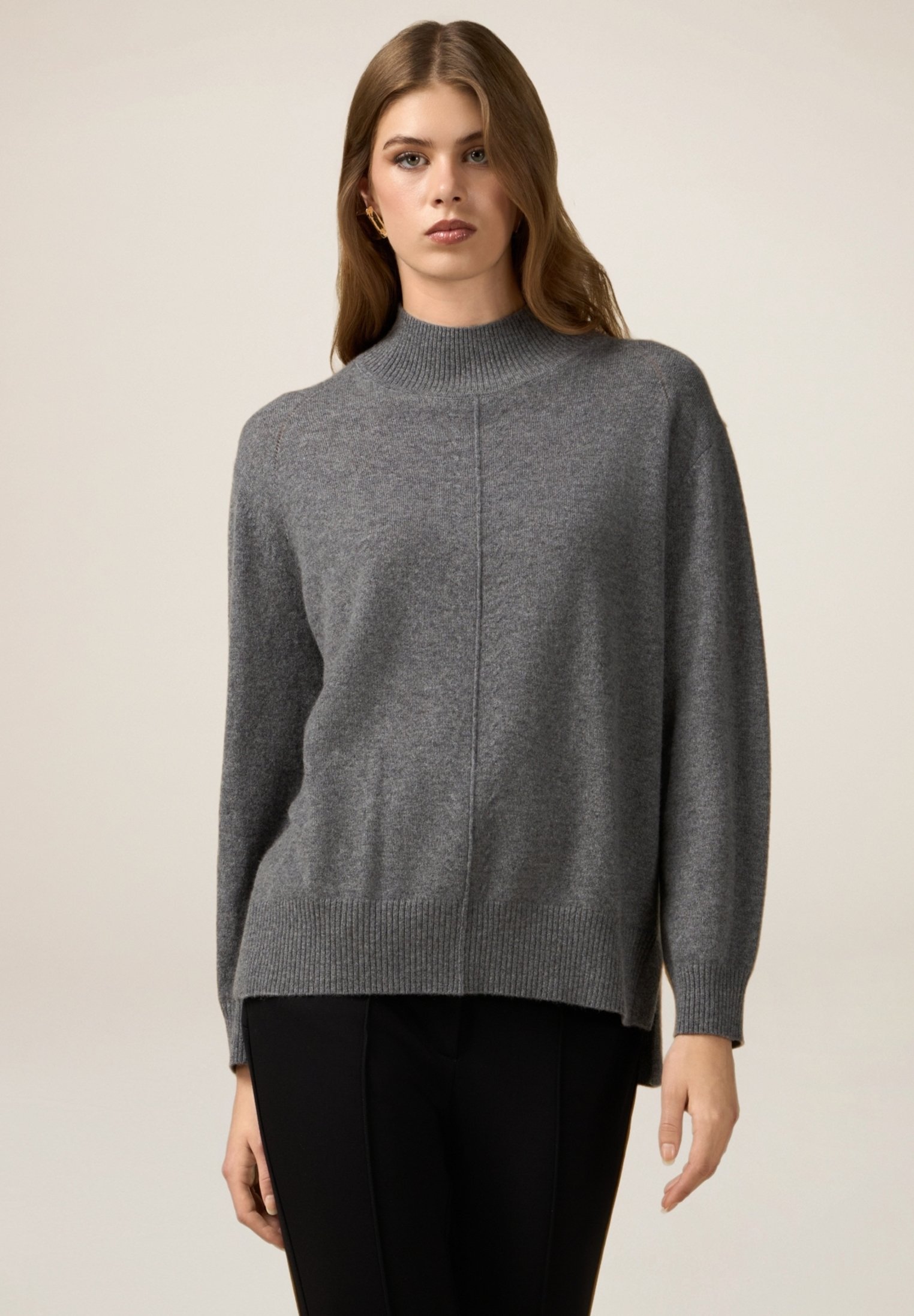 Grigio Lupetto Maglione Donna Oltre LUPETTO Maglione Grigio