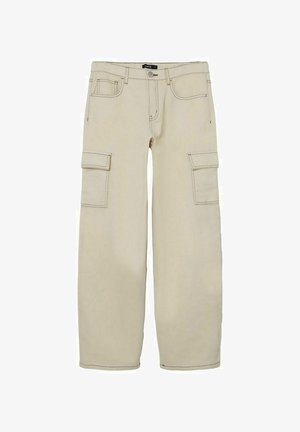 WIDE LEG - Cargohose - oatmeal