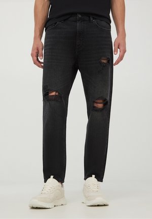 Relaxed fit jeans - black denim
