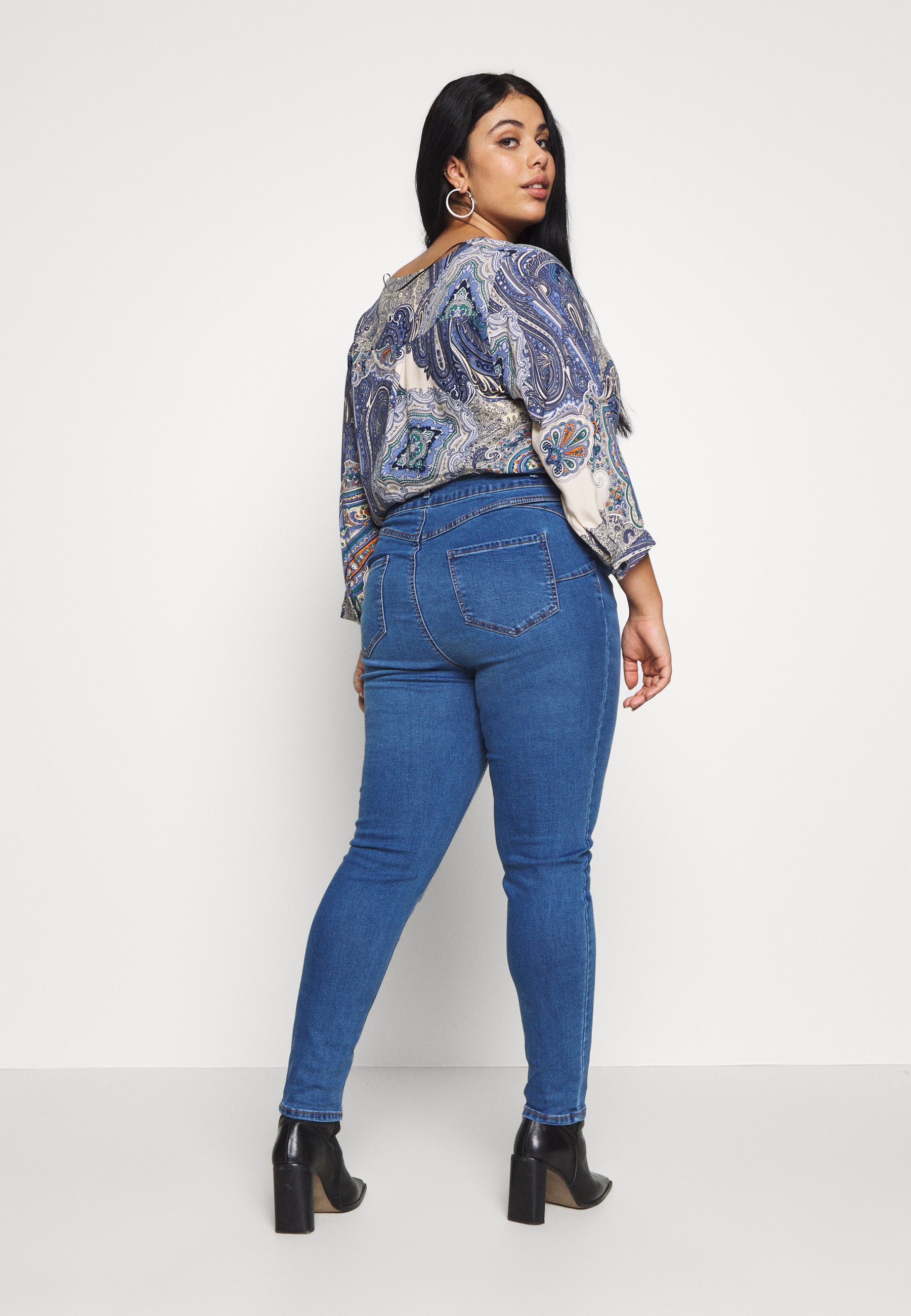 New Look Curves LIFT SHAPE Jeans Skinny Fit mid blue New Look Curves LIFT SHAPE - Jeans Skinny Fit - mid blue