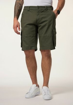 JP1880, CARGO SHORTS, STOMACH FIT, CARGO POCKETS - Shorts - marsh green