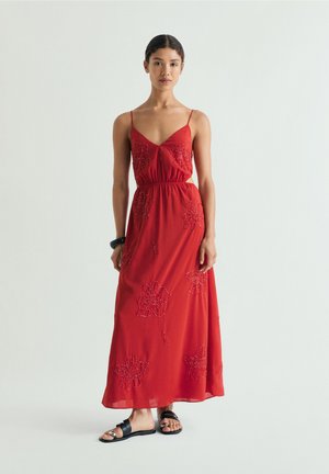 Scalpers, SCALPERS BEADS FLOWER DRESS - Vestido largo - red