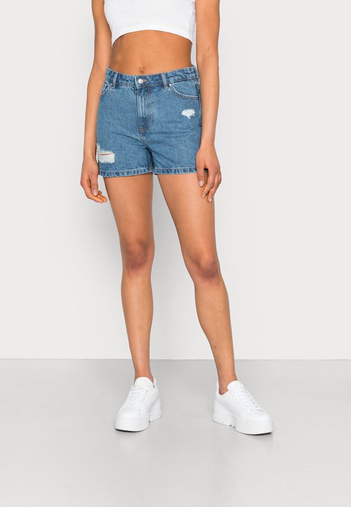 Only Pacy Hw Dnm Shorts Noos - Pantaloni Donna Bianco