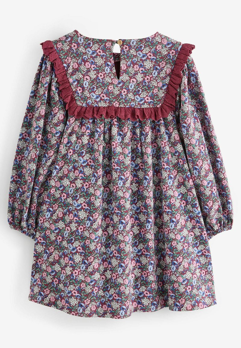 Laura Ashley REGULAR FIT - LONG SLEEVE BUNCHED DITSY - Jersey dress -  purple - Zalando