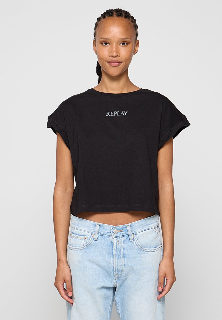 Replay T-shirt basic zwart Replay T-shirt basic zwart
