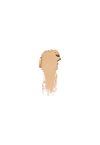 Beige vloeibare foundation met een romige textuur, soepel geblend en met een semi-matte afwerking, weergegeven op een witte achtergrond.