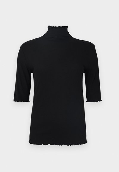 Filippa K MOCK NECK TEE - T-shirts print - black