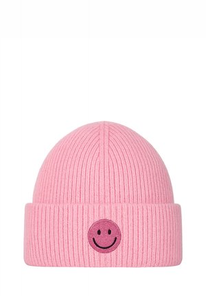 MIT SMILEY-STICKEREI - Beanie - pink