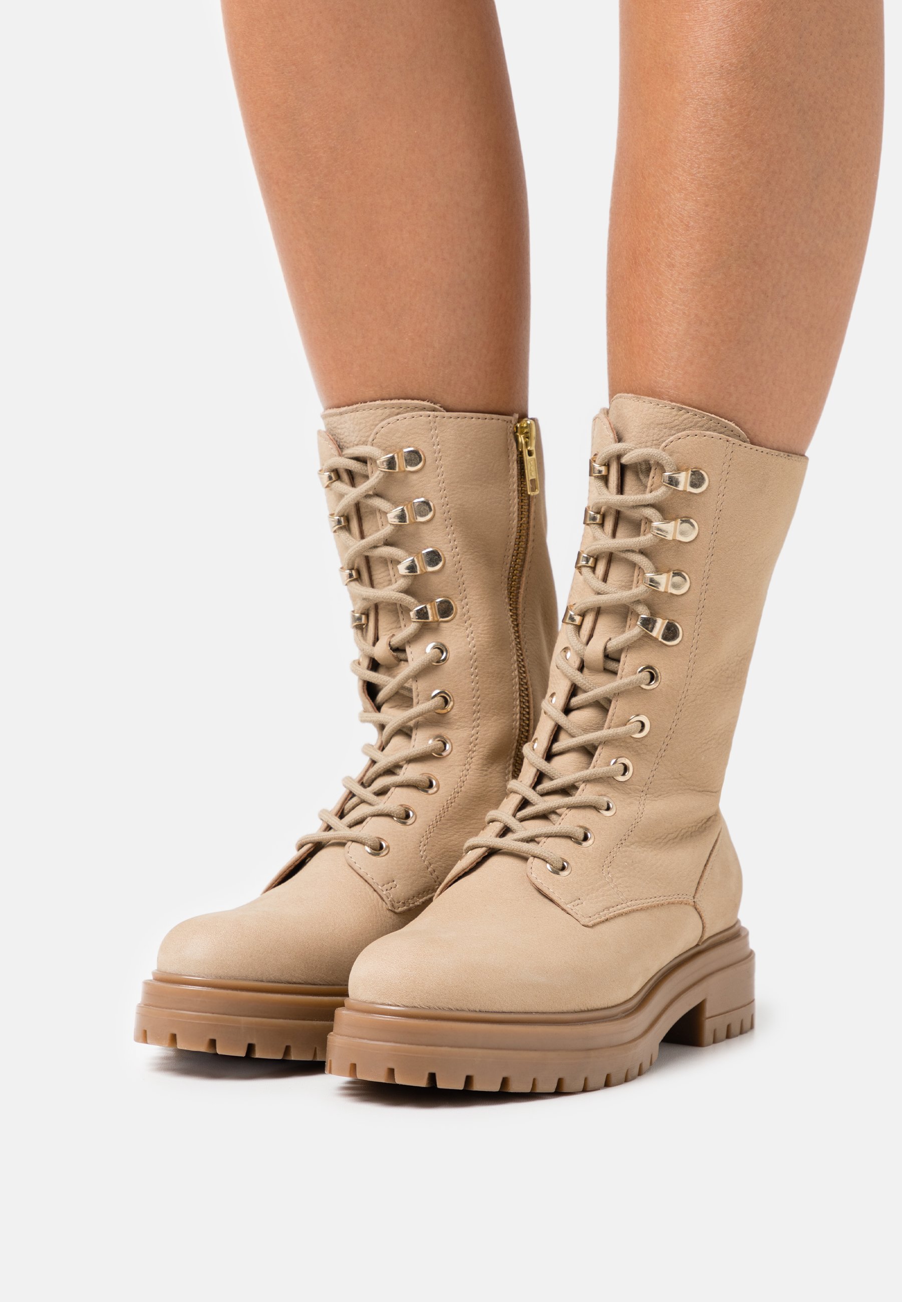Anna Field LEATHER - Botas con plataforma - beige - Zalando.es