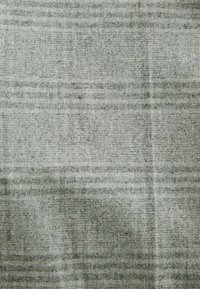 Tkanina u svjetloj sivoj boji sa suptilnim kariranim uzorkom. Tkanina ima mekanu teksturu s varijacijama u nijansama i blagim sjajem.