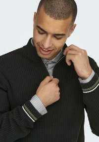 Only & Sons STEHKRAGEN REGULAR FIT LANGARM - Jumper - schwarz