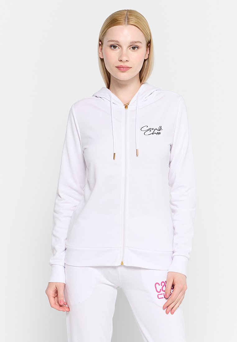 Cavalli Class Sweater met rits wit