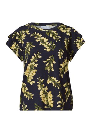 Street One Studio, T-SHIRT MIT VOLANT-ÄRMELN UND PRINT - Camiseta estampada - maritime blue