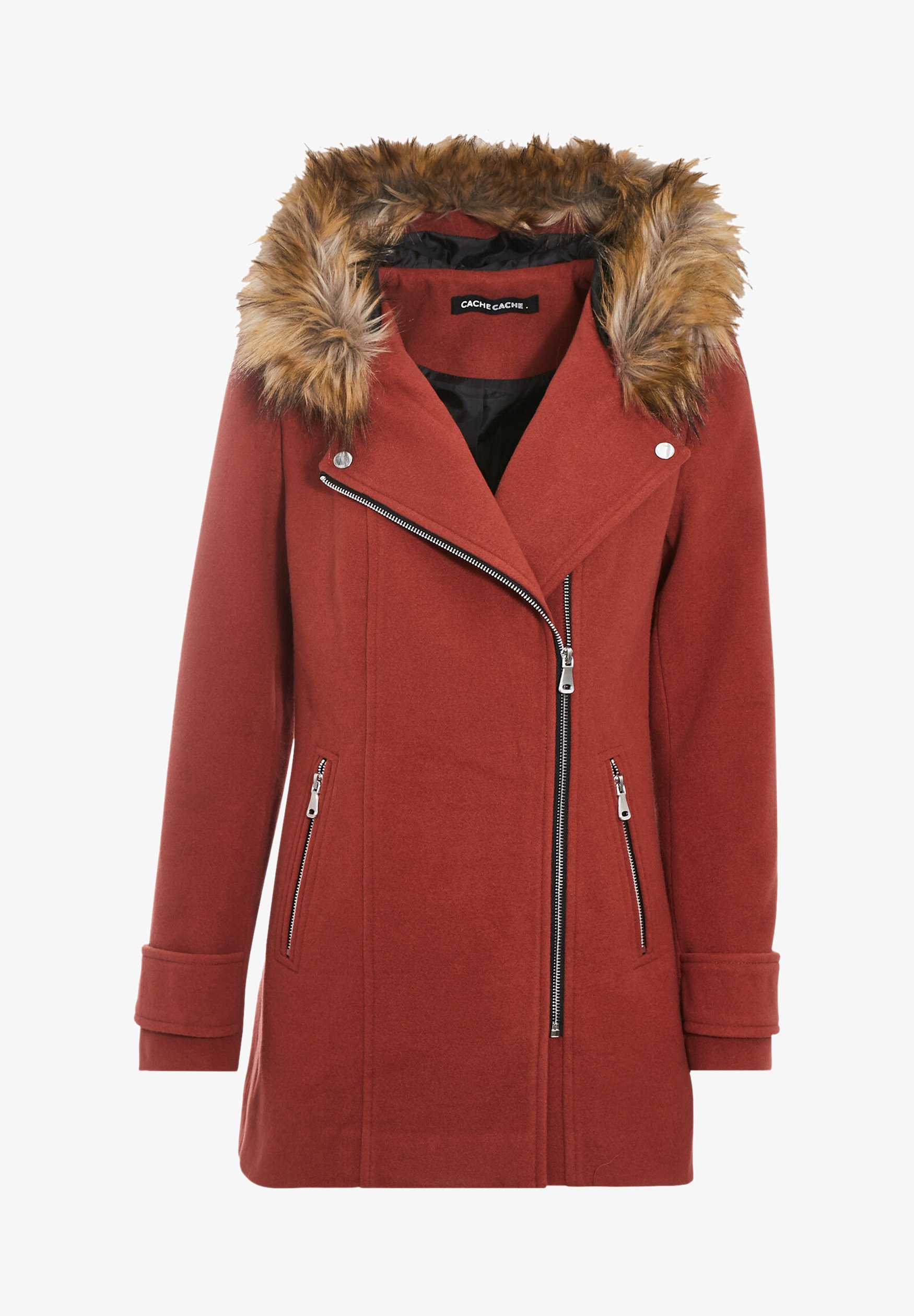 Cache Cache MIT KAPUZE Parka rouge foncé/bordeaux chiné ZALANDO