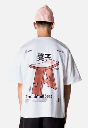 Woodbird, BEAM SEAT TEE - Printtipaita - white