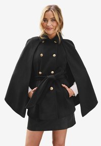 REGULAR FIT - CAPE COAT  . - Trenchcoat - black