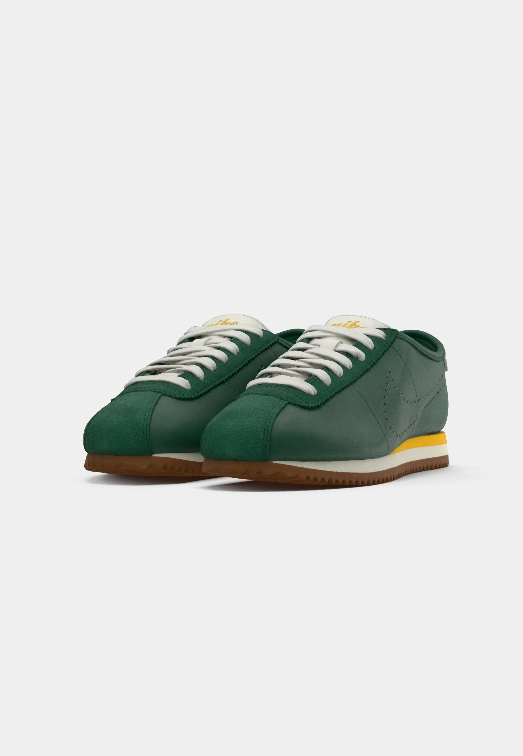 nike cortez green yellow