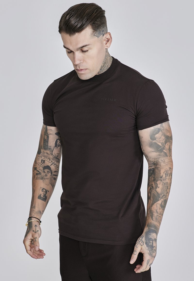 SIKSILK T-shirt basic - brown