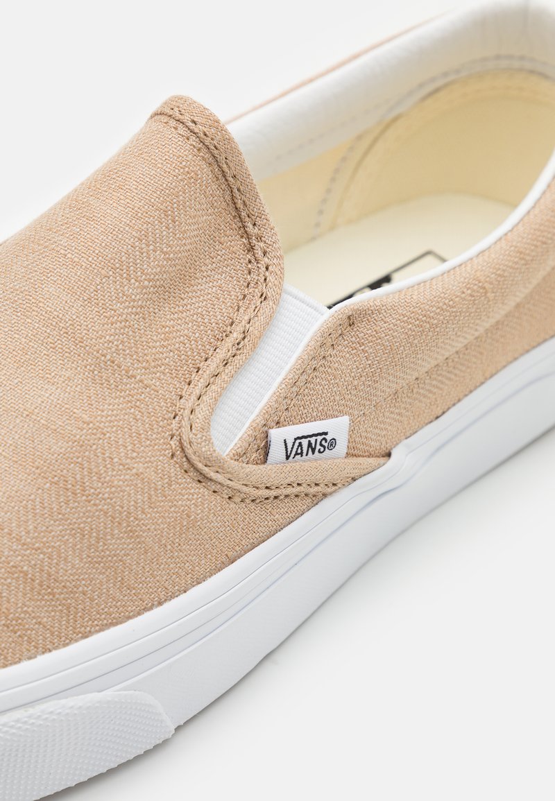 Summer Linen Vans Slip On Beige Suede New Vans Classic Slip-On