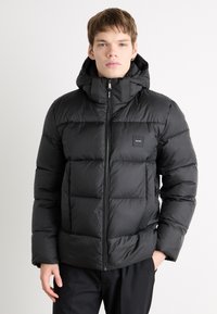 Calvin Klein HOODED QUILT PUFFER - Zimska jakna - black