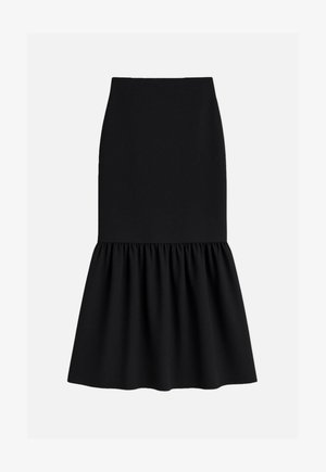 Touché Privé GATHERED CREPE - Pouzdrová sukně - black