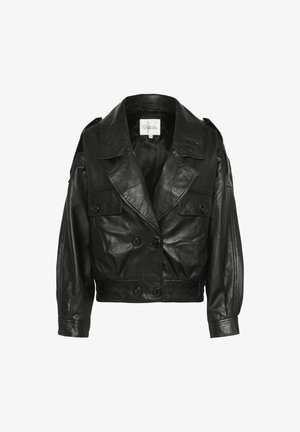 My Essential Wardrobe Leren jas - black