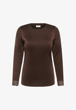 Kaffe Curve, KCKATEY LS T-SHIRT - T-shirt à manches longues - coffee bean