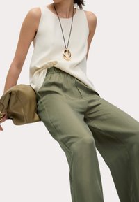Marks & Spencer WIDE LEG PALAZZO - Kalhoty - khaki