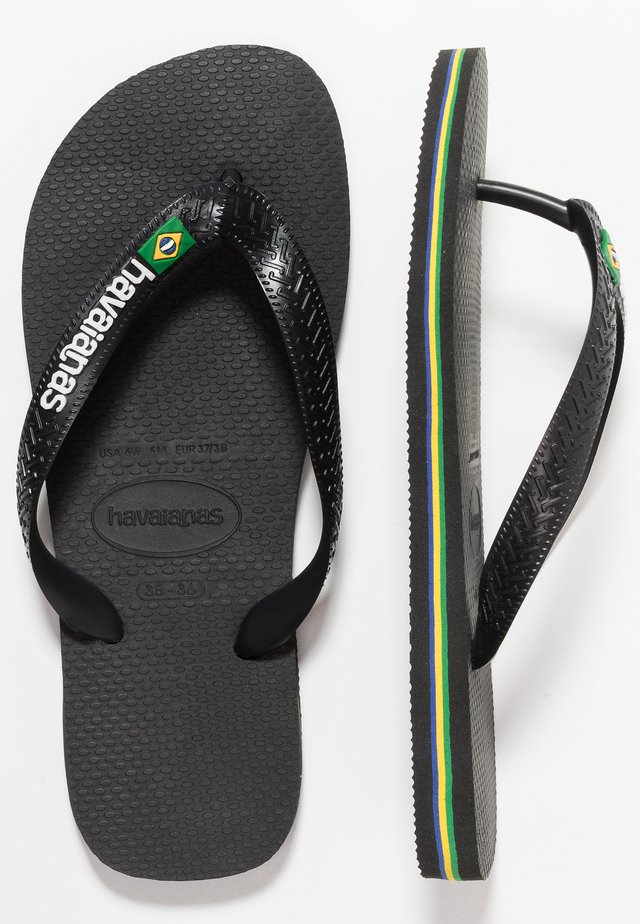 BRASIL LOGO - Teenslippers - black