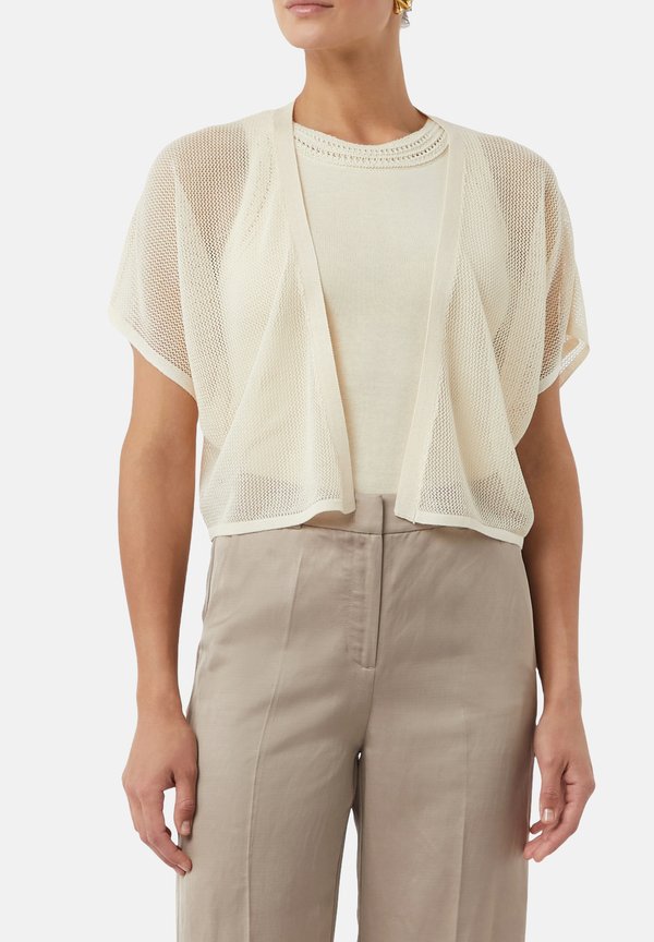 INDOOR-PONCHO - Strickjacke - creme