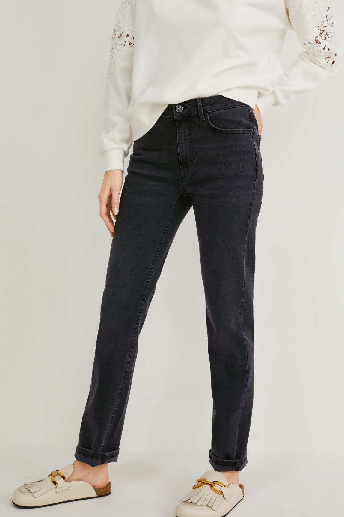 C\u0026A Slim fit jeans - denimdark gray 