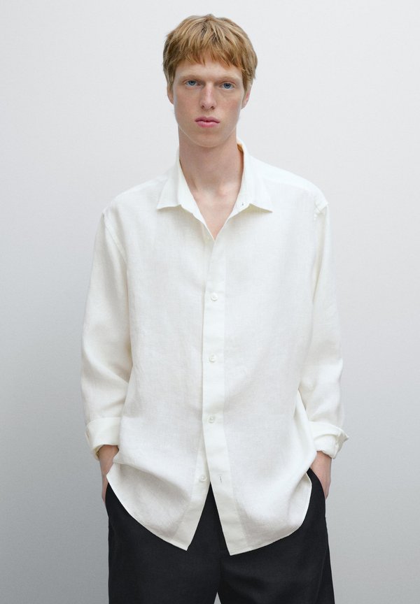 REGULAR FIT WITH WIDE LAPELS  - Shirt - sand