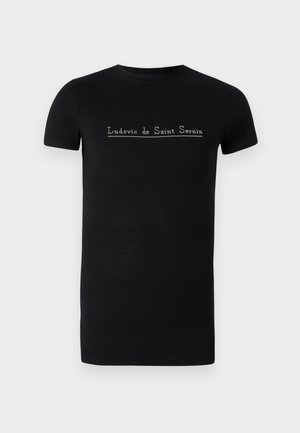 Ludovic de Saint Sernin SIMPLE SHORT SLEEVES STUD LOGO UNISEX - Camiseta estampada - black