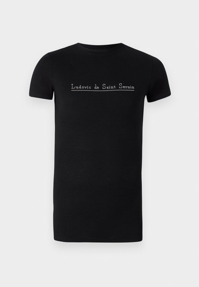 Ludovic de Saint Sernin SIMPLE SHORT SLEEVES STUD LOGO UNISEX - Μπλουζάκι με στάμπα - black