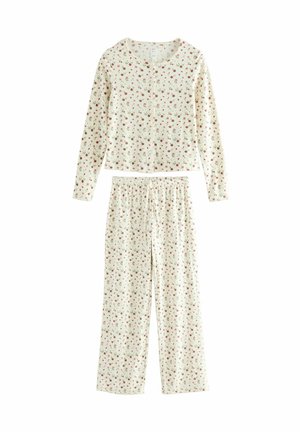 PETITE FIT - COSY POINTELLE LONG SLEEVE SET - Pyjama set - cream ditsy