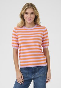 Kaffe LIZZA STRIPED - Tričko s potlačou - lupine   orange stripe