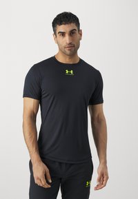 Under Armour - CHALLENGER PRO TRAIN  - Sport T-shirt - black/high-vis yellow Miniatuurafbeelding 1