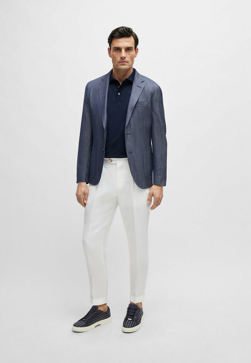 Scarpe Boss X Porsche Gary Tenn Uomo - Colore Blu Scuro - Made In Italy - Nuove