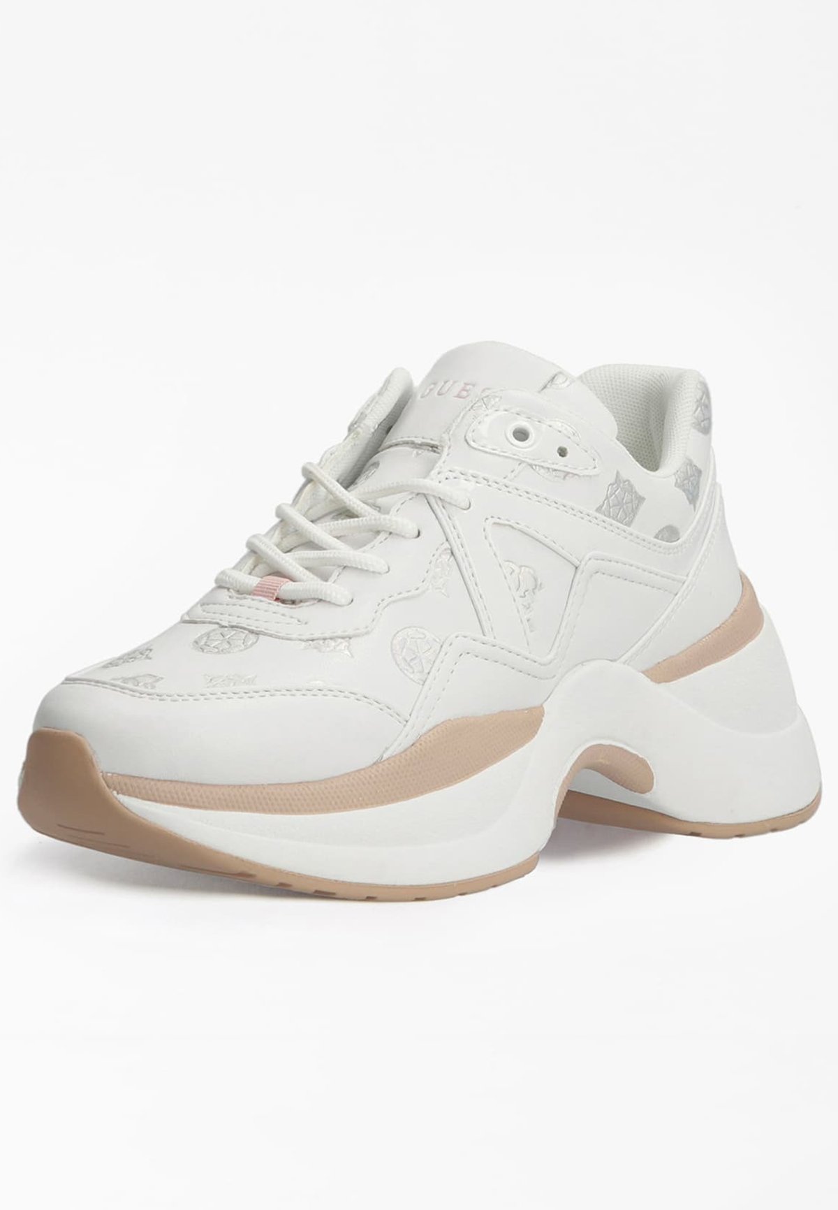 Guess JOEHLE EINGEPRÄGTES LOGO - Sneakers - mehrfarbig weiß/ljusgrå -  Zalando.se