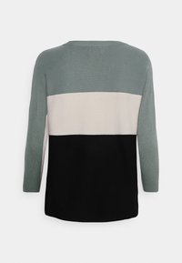 ONLY ONLREGITZE - Strickpullover - chinois green/stone/black