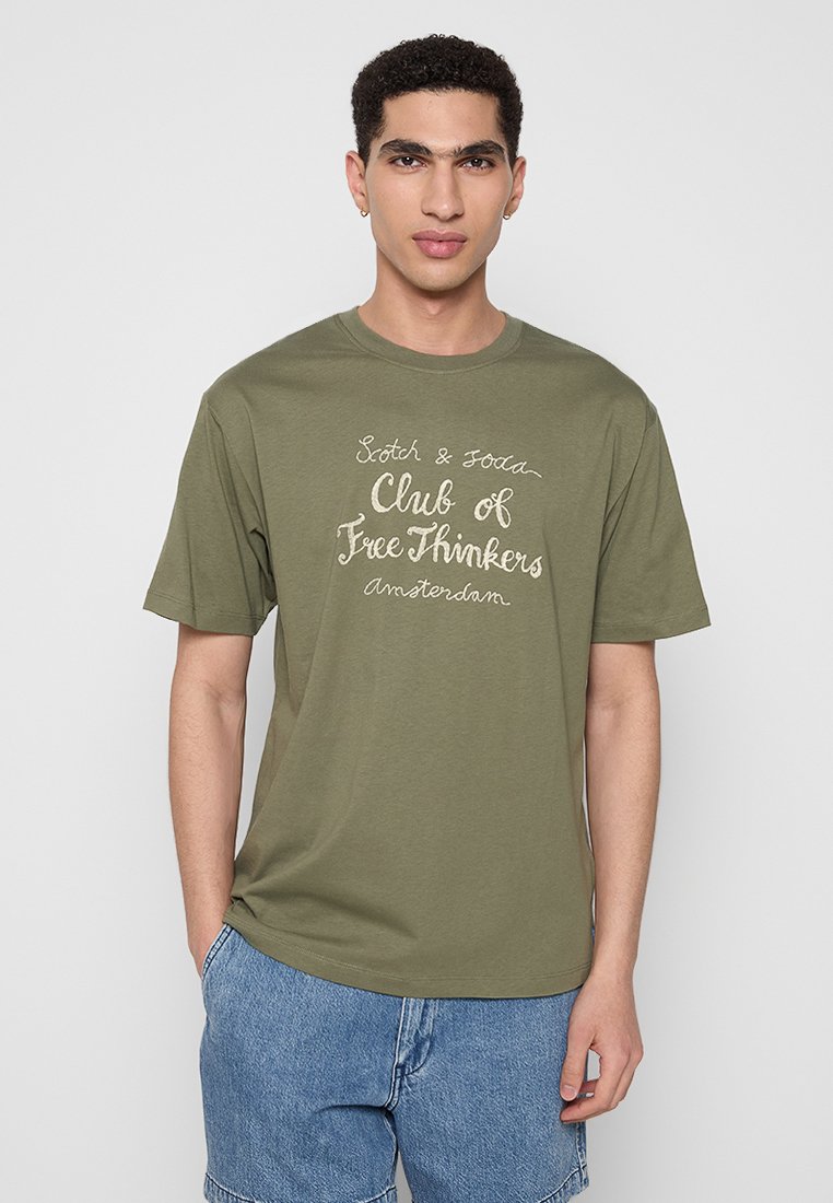 Scotch & Soda T-shirt print groen