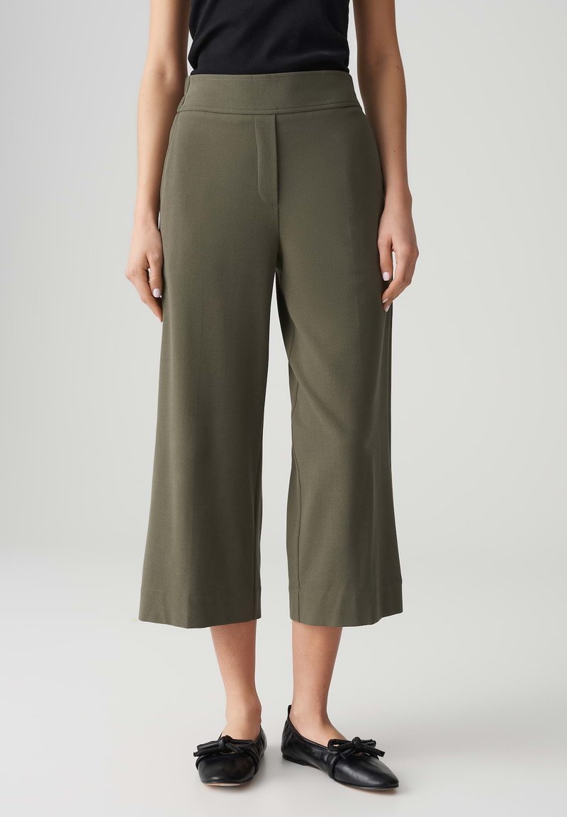 OPUS HIGH RISE CROPPED WIDE FIT - Broek - olive leaf