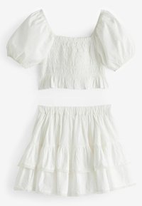 Next SET REGULAR FIT - A-linjainen hame - white